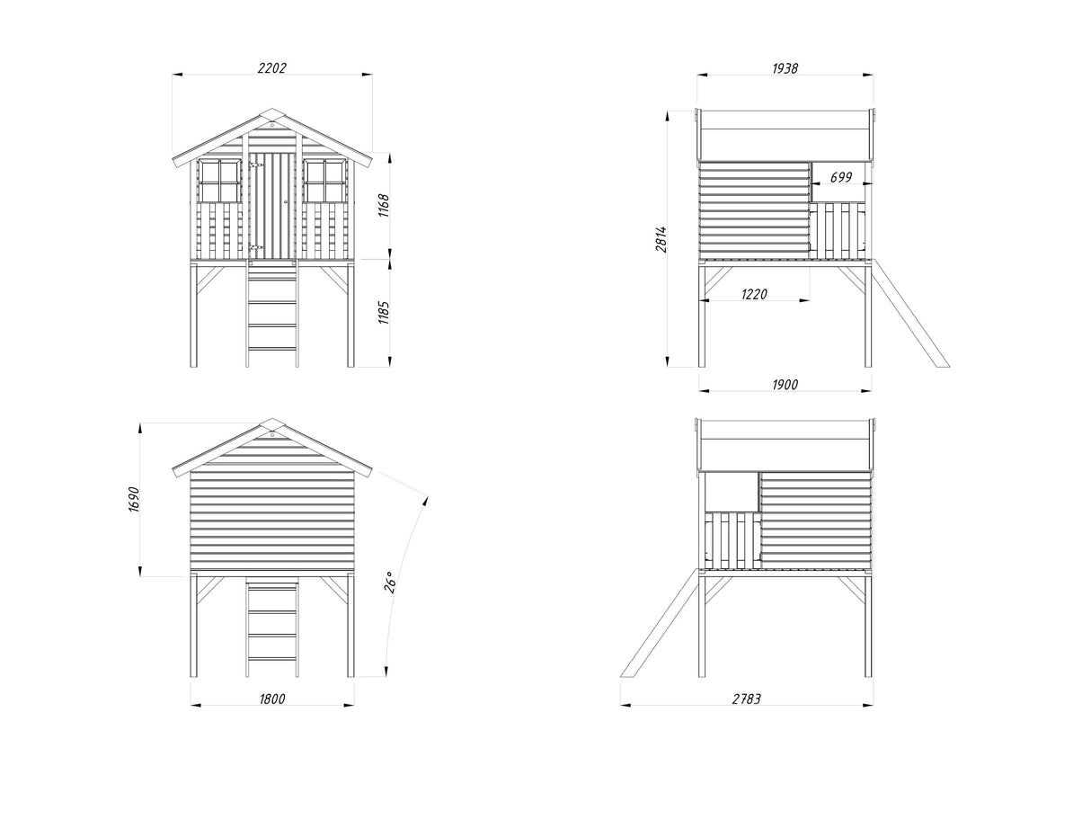 CASETTA TOBY 180X192