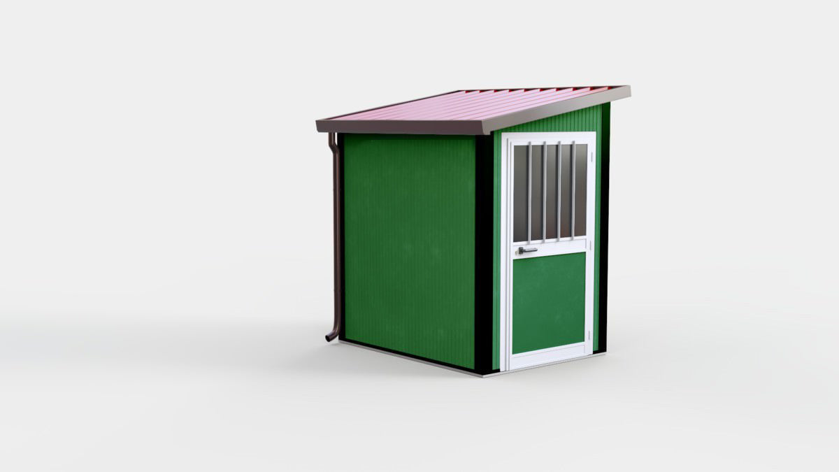 Box coibentato uno spiovente 150 x 300 cm