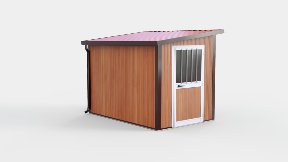 Box coibentato uno spiovente 250 x 300 cm