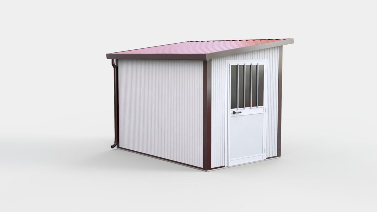 Box coibentato uno spiovente 250 x 300 cm