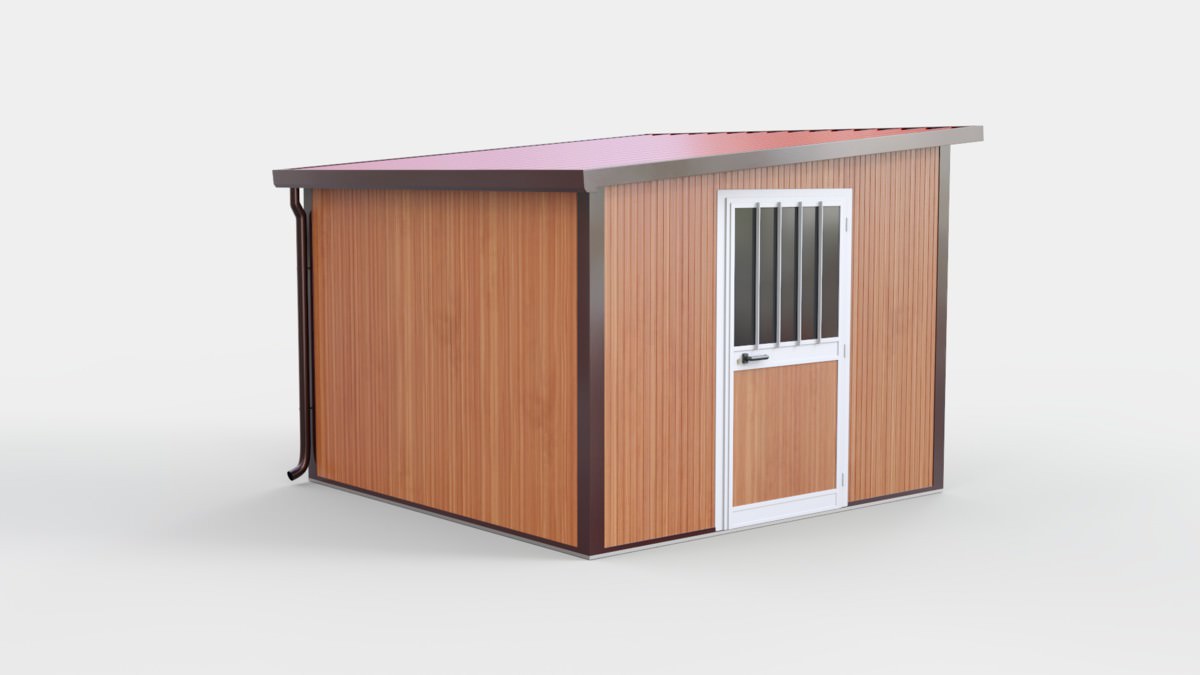 Box coibentato uno spiovente 300 x 300 cm