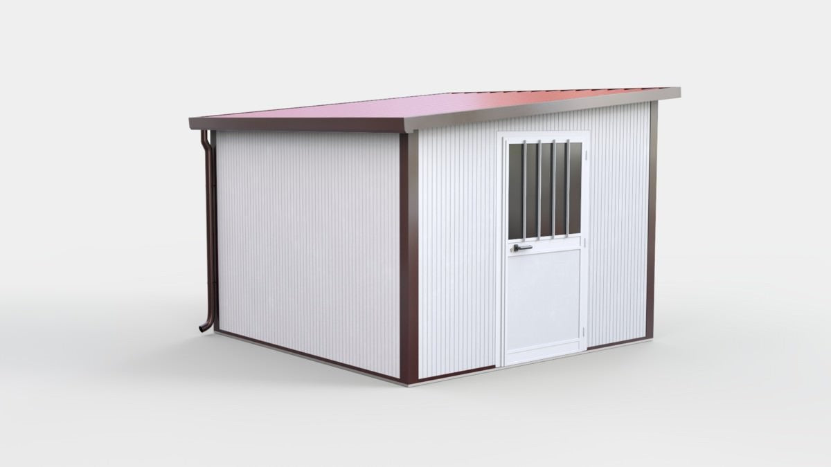 Box coibentato uno spiovente 300 x 300 cm