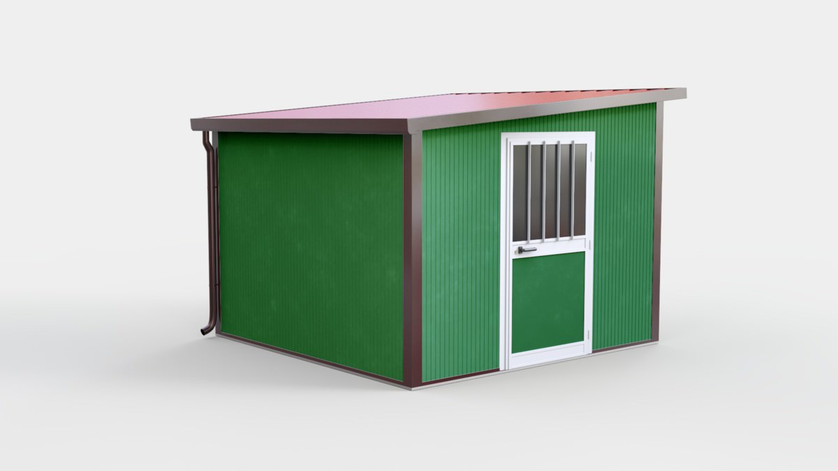 Box coibentato uno spiovente 300 x 300 cm