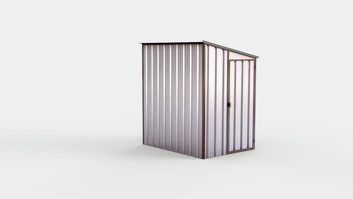 Box in lamiera uno spiovente 150 x 300 cm