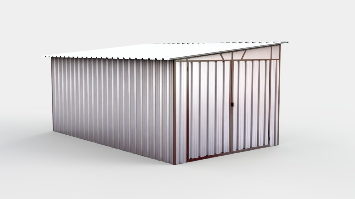 Box in lamiera uno spiovente 300 x 500 cm