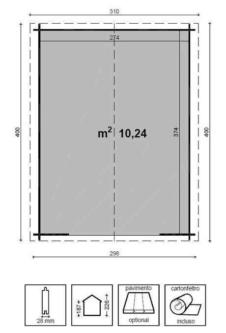 CASETTA DIANA CM 300x400