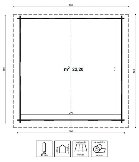 CASETTA LAVINIA CM 500X500
