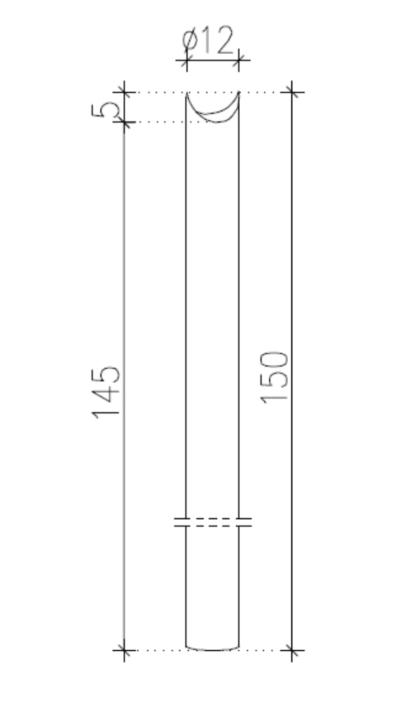 PALI IMPREGNATI DIAM. 12 LUNGH. CM.150