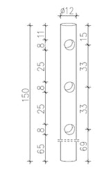 PALI IMPREGNATI DIAM. 12 LUNGH. CM.150
