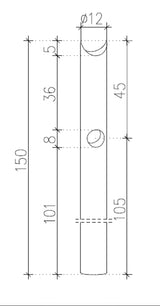 PALI IMPREGNATI DIAM. 12 LUNGH. CM.150