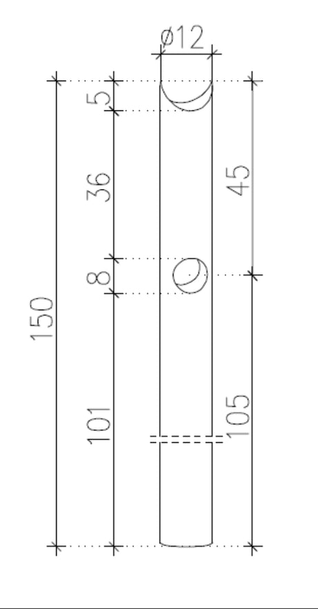 PALI IMPREGNATI DIAM. 12 LUNGH. CM.150