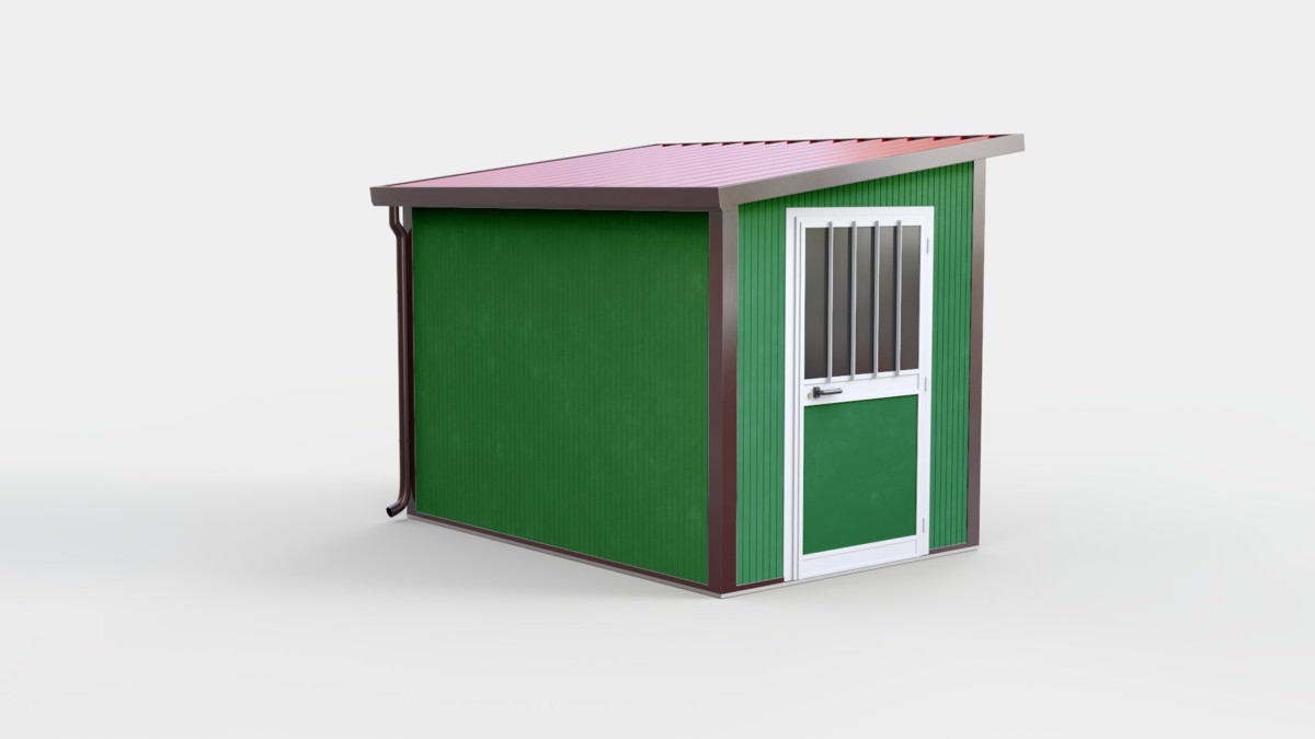 Box coibentato uno spiovente 250 x 300 cm