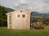 CASETTA CON LEGNAIA AVA CM. 200X200