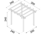 PERGOLA AUTOPORTANTE 240x300