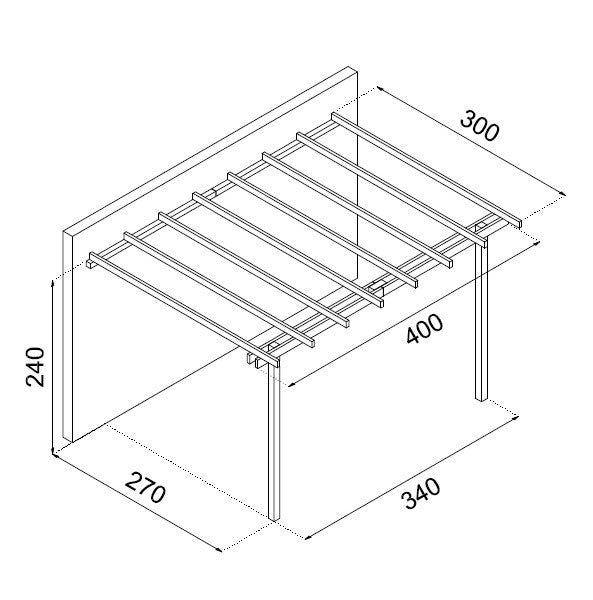 PERGOLA ADDOSSATA 400X300
