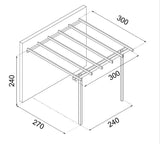 PERGOLA ADDOSSATA 300X300
