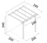 PERGOLA ADDOSSATA 240x240
