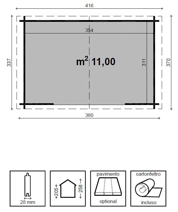 CASETTA DOROTHY CM 380X337