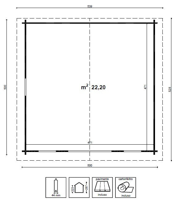 CASETTA LAVINIA CM 500X500